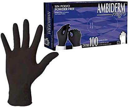 GUANTE NEGRO S/POLVO TEXTUR MEDIAN C/100