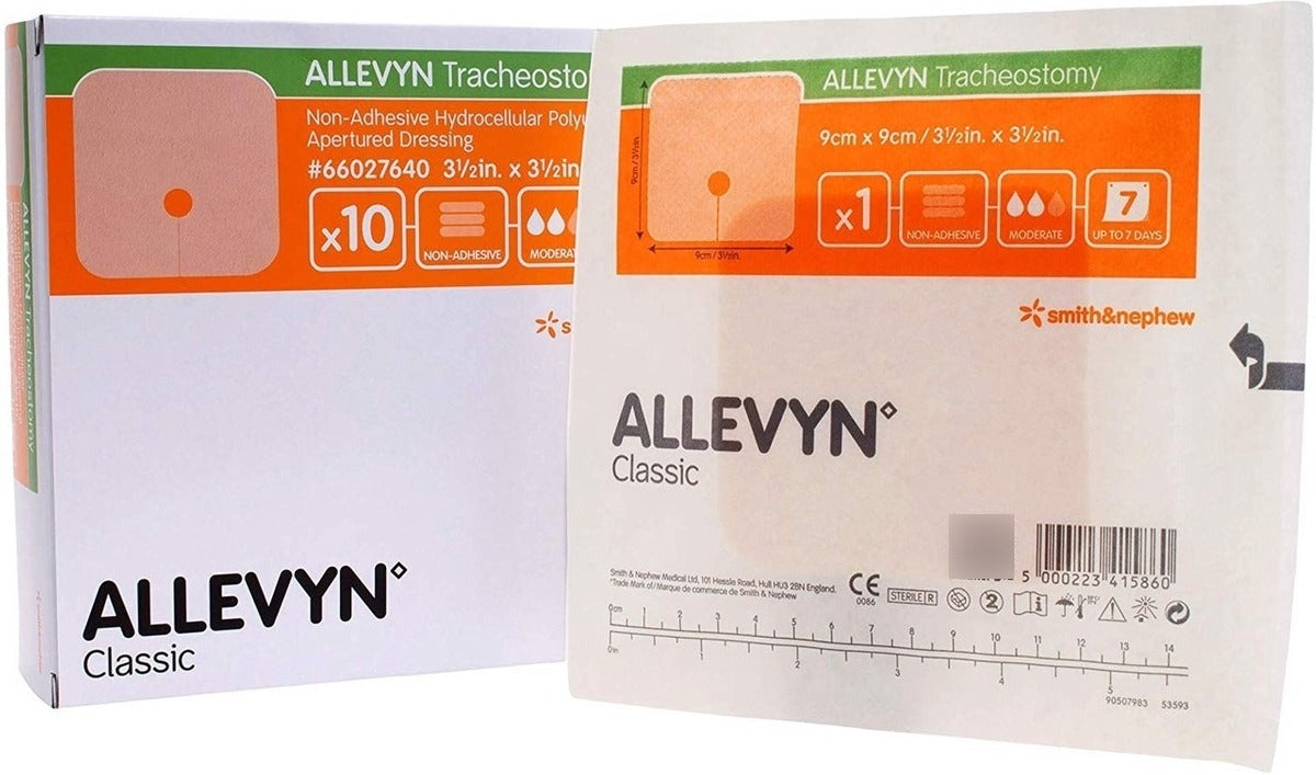 66007640 ALLEVYN TRACHEOSTOMY 9X9CM C/10