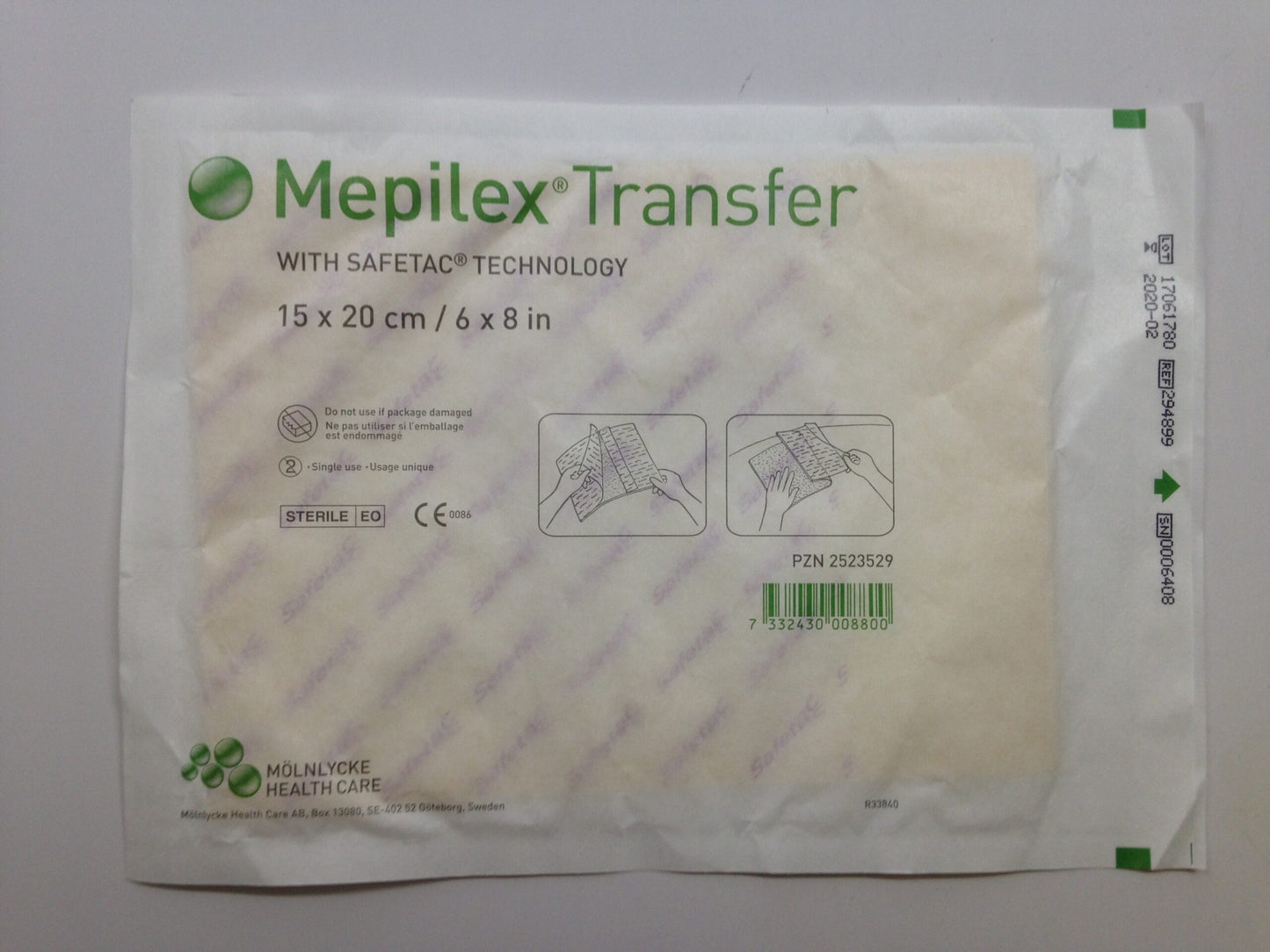 294899 MEPILEX TRANSFER 15X20CM, US