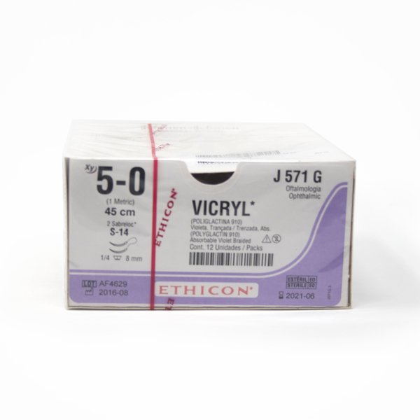 XY J571G VICRYL 5/0 S-14 8. OFTALMICA