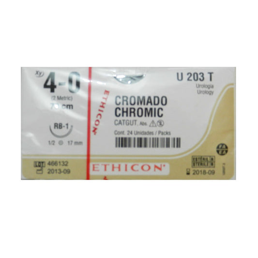 U203T CATGUT CROMICO 4/0 RB-1(15MM)UROL