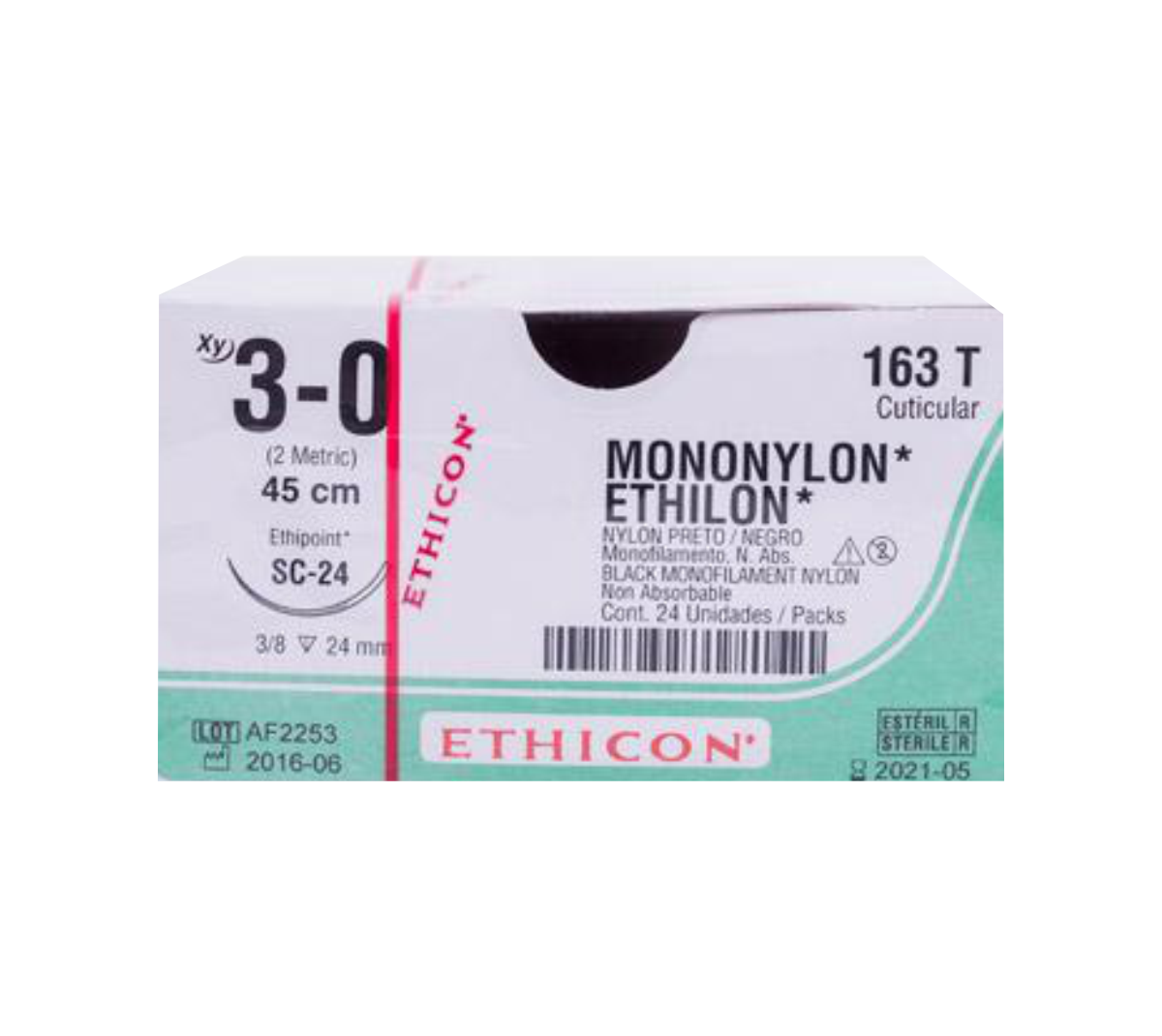 164T ETHILON 2/0 SC-26 (26MM) CUTICULAR