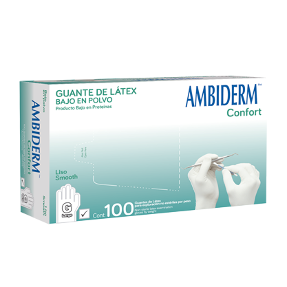 GUANTE AMBID. CONFORT LISO N/E GDE C/100