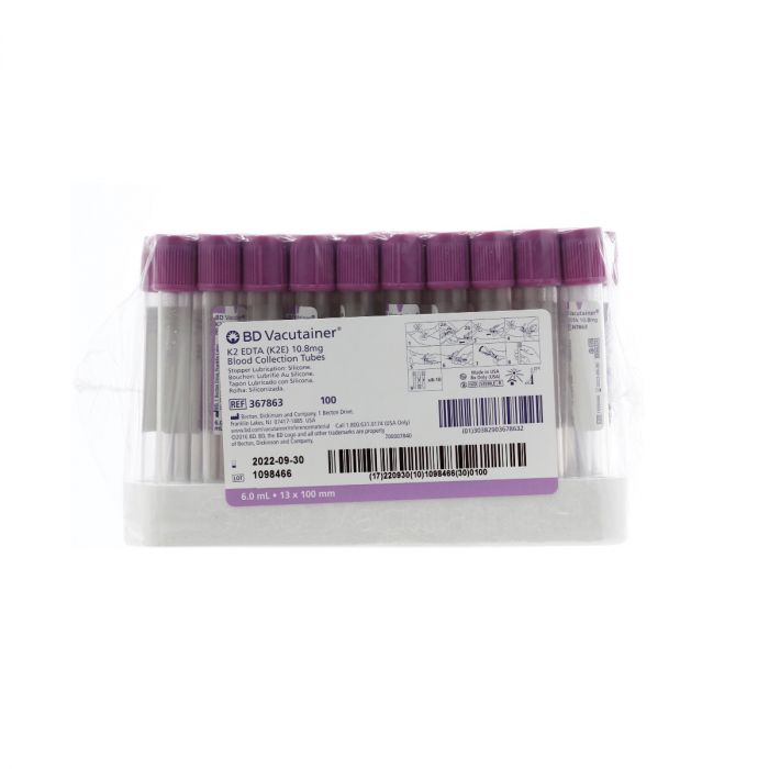 367863 TUBO VACUTAINER LILA DE 6ML C/100