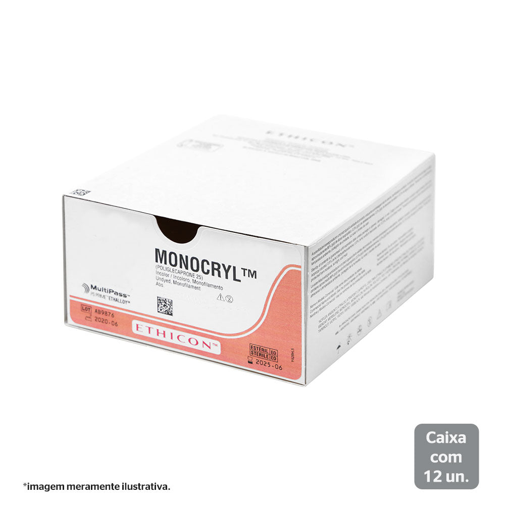 XY Y493G MONOCRYL 5/0 P-3 (13) PLASTICA