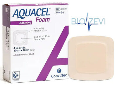 420680 AQUACEL FOAM ADH 10 X 10CM