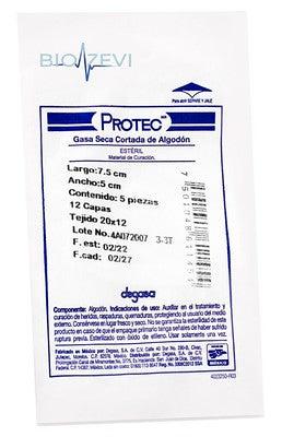 0131700 ESPONJA GASA EST7.5X5 20X12 PQ/5