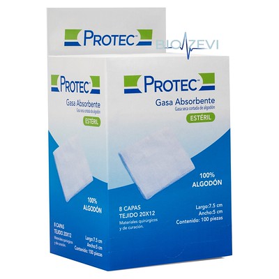 0180170 SOBRE GASA ESTERIL 7.5 X 5 C/100