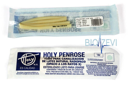 TUBO PENROSE ESTERIL 1/4 C/10