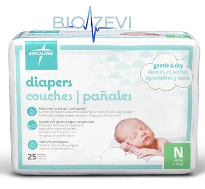 MBD200N PAÑAL PREDOBLADO BEBE RN C/200
