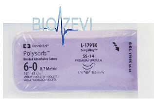 L-1791K POLYSORB 6-0 ESP1/4 8.6MM45CMC12