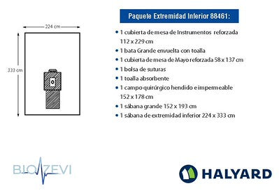 88461 PAQUETE ORTOPEDICO EXTREMIDAD INFERIOR