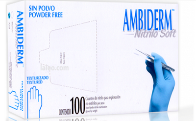 GUANTE NITRILO SOFT AZUL N/EST CHI C/100