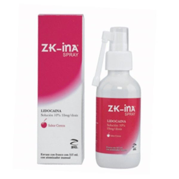 ZK-INA LIDOCAINE SPRAY 10% 115ML CON SAB