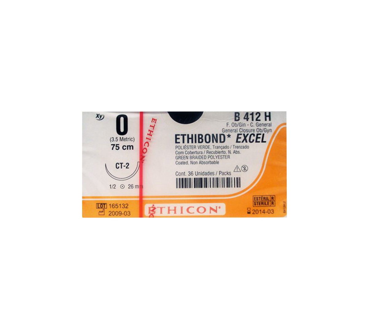 B523T ETHIBOND EXCEL 2/0 SH D/A (25 MM)