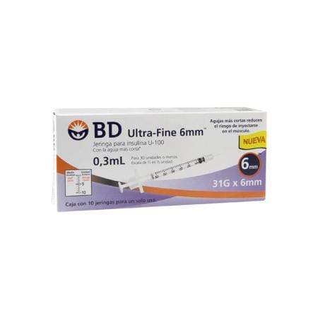 324913 JERINGA P/INSULINA .3ML 31X6 C/10
