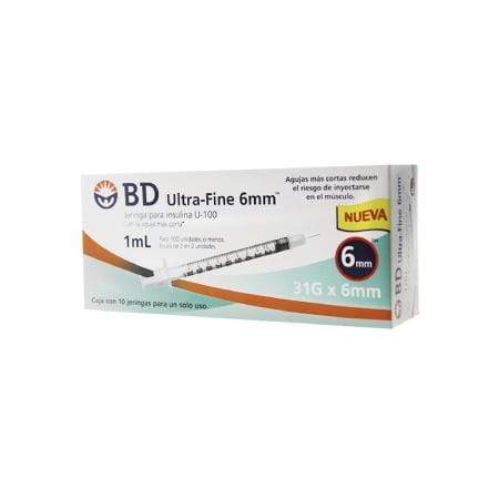 324915 JERINGA P/INSULINA 1ML 31GX6 C/10