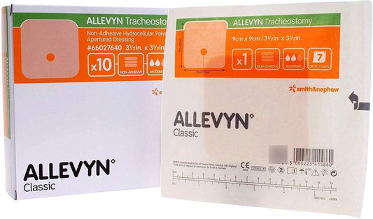 66007640 ALLEVYN TRACHEOSTOMY 9X9CM C/10