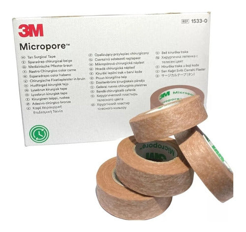 15331 MICROPORE PIEL 1"( 2.54CM) C/12