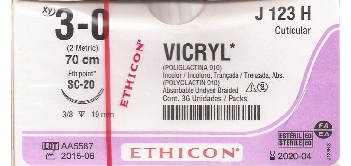 J161H VICRYL DENTAL 2/0 X-20 22M DENTAL