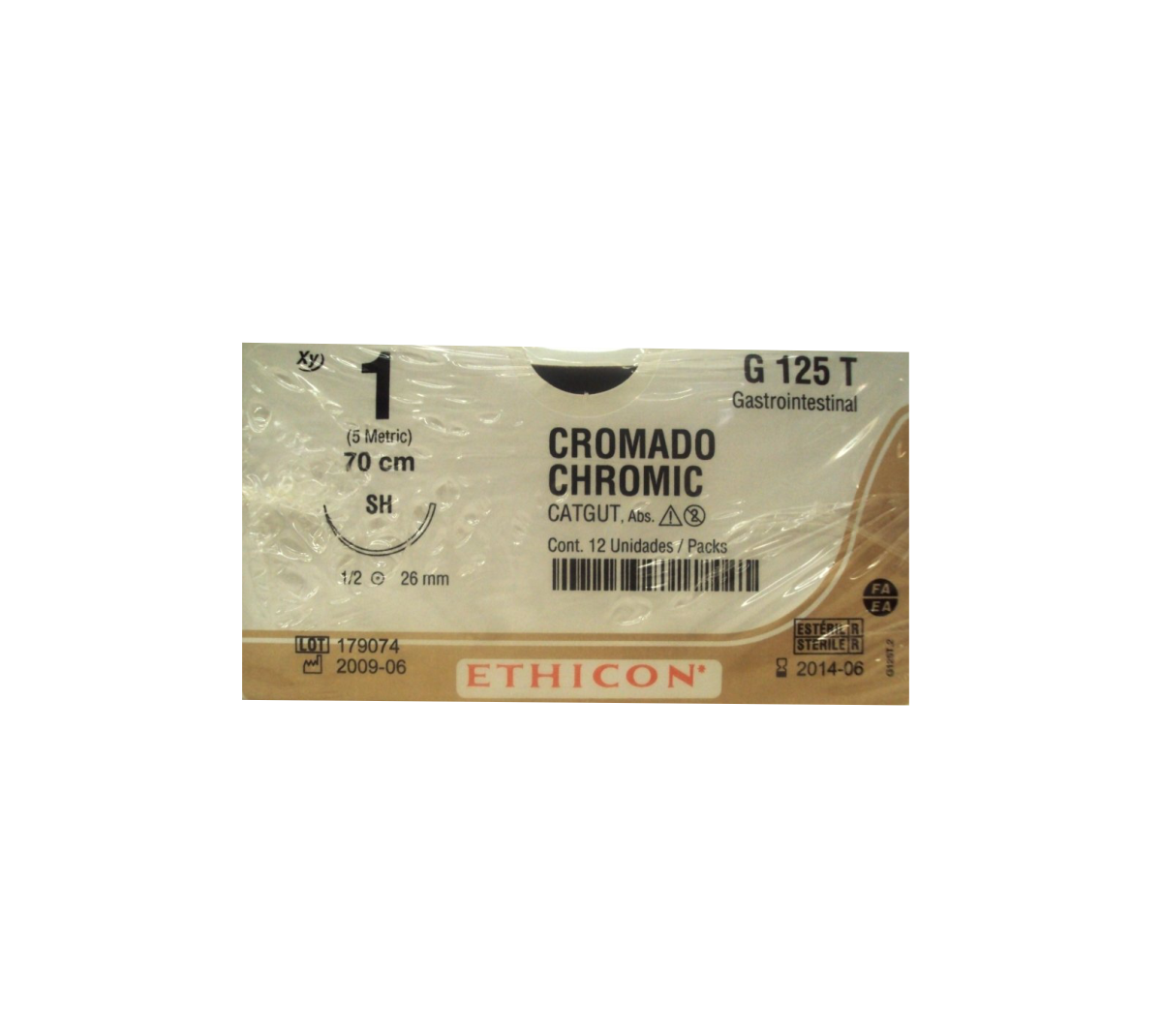 G126T CATGUT CROMICO 3/0 MH(35MM) GASTRO