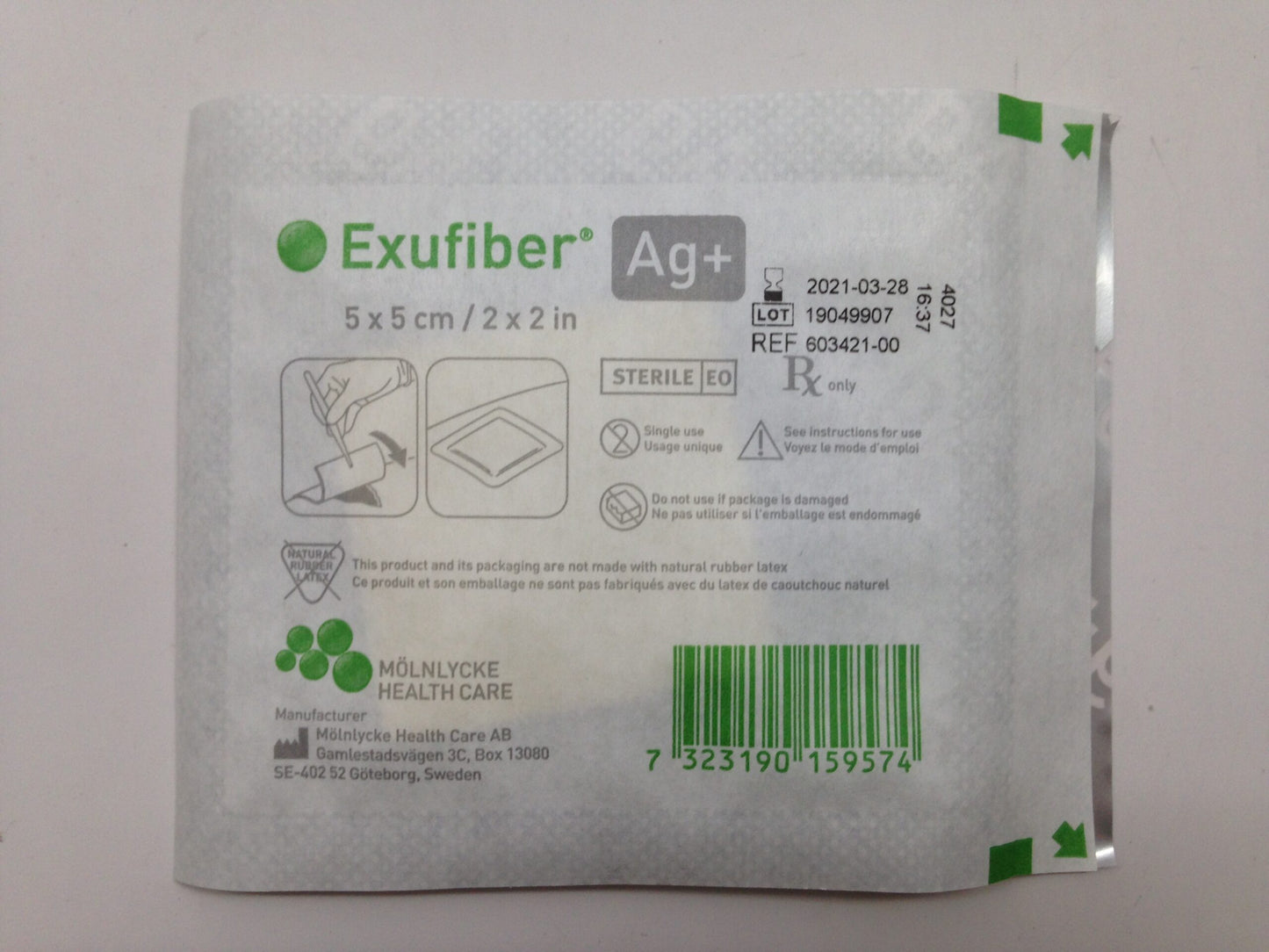 603421 EXUFIBER® AG+ 5X5 CM