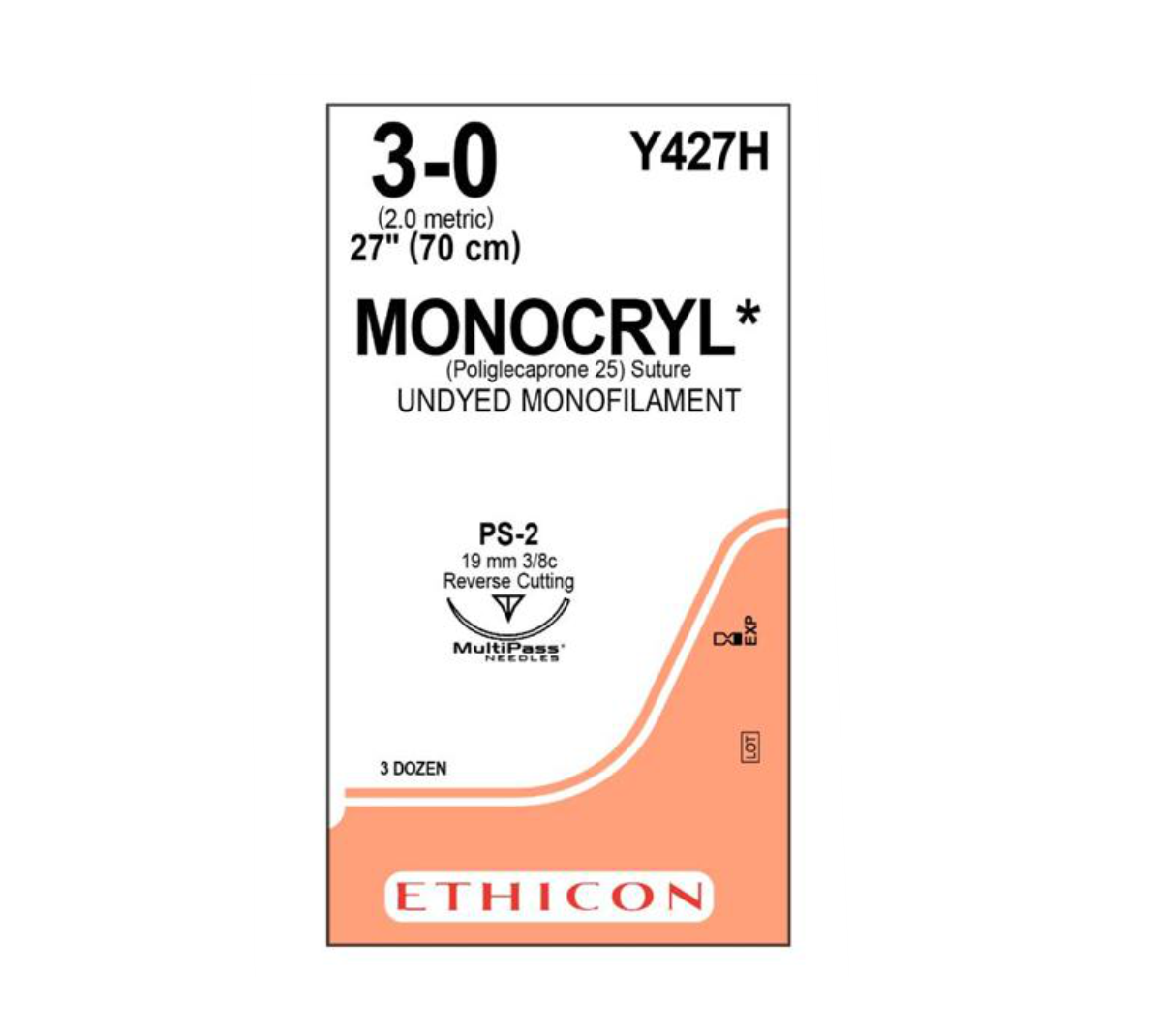 XY Y427H MONOCRYL 3/0PLASTICA