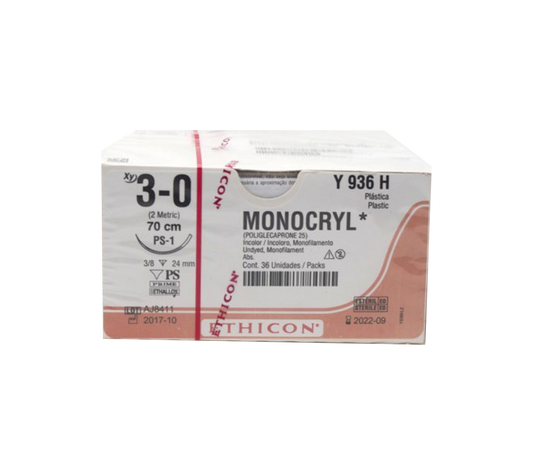 XY Y493G MONOCRYL 5/0 P-3 (13) PLASTICA