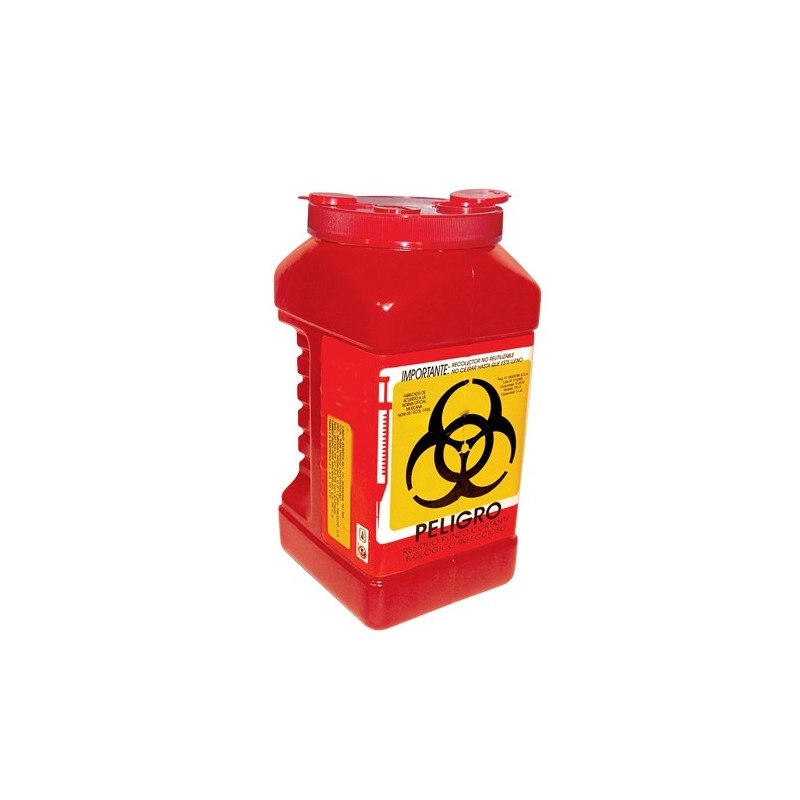 PL-12R Contenedor Recolector Liquidos RPBI Rojo 12 Litros