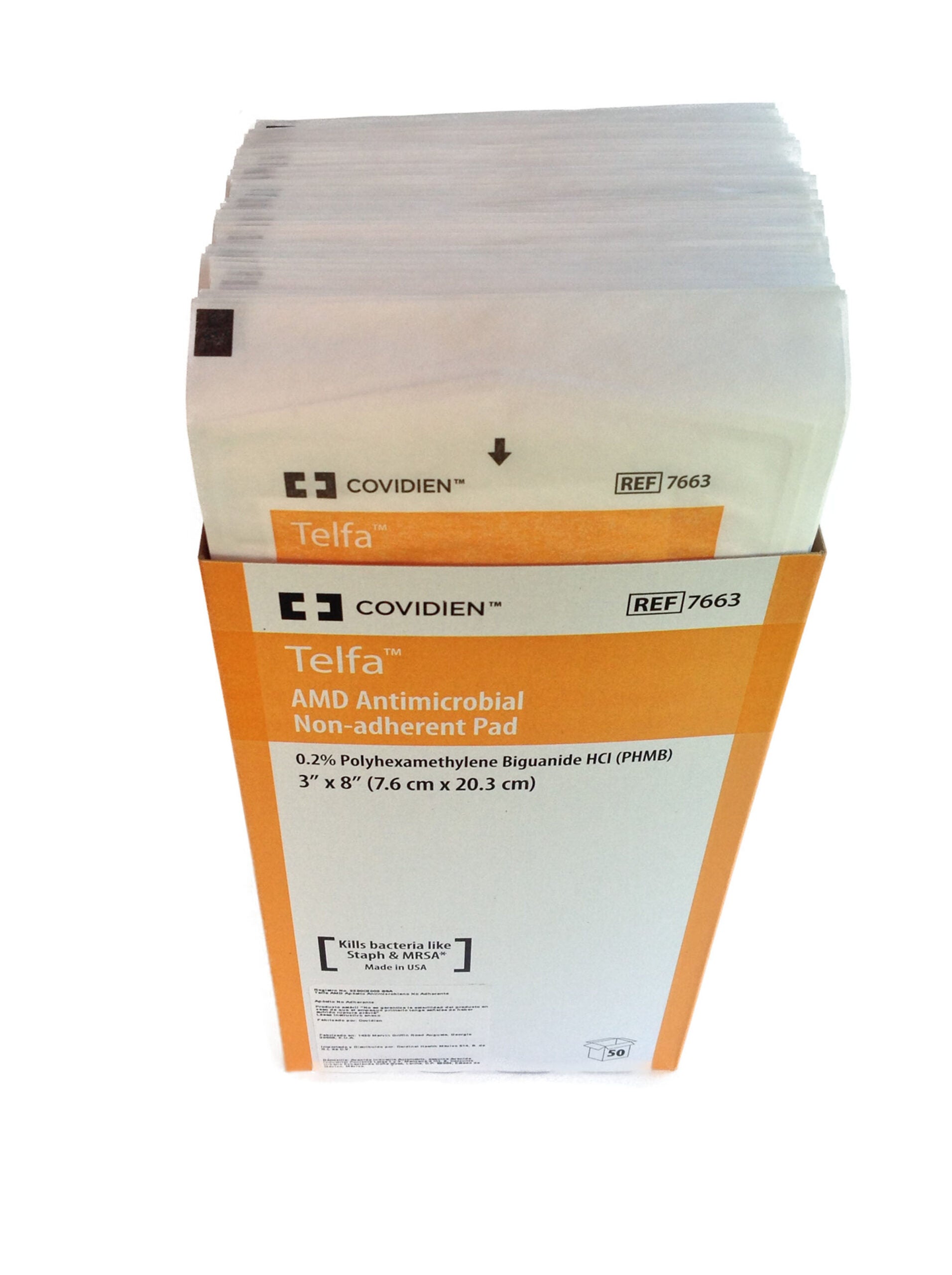 7663 TELFA  APÓSIT ANTIMICROBIA 7.6CMC/50